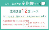 定期便 毎月 全12回 健康ミネラル麦茶 650ml×24本 １ケース 12ヶ月定期便
