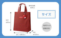 familiar&nbsp;トートバッグM（赤系ファミリアチェック）【2026年10月下旬以降順次お届け予定】