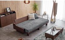 【&nbsp;シェニール&nbsp;らくらくカバー&nbsp;セット&nbsp;＜ピューターグレー＞&nbsp;】&nbsp;ソファ&nbsp;ソファベッド&nbsp;幅180&nbsp;ドロシー2&nbsp;ごろ寝ソファ&nbsp;＜ブラウン×ライトグレー＞【モーブル】【大川家具】