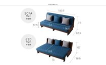 【&nbsp;シェニール&nbsp;らくらくカバー&nbsp;セット&nbsp;＜スチールブルー＞&nbsp;】&nbsp;ソファ&nbsp;ソファベッド&nbsp;幅180&nbsp;ドロシー2&nbsp;ごろ寝ソファ&nbsp;＜ブラウン×ブルー＞【モーブル】【大川家具】