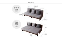 【&nbsp;シェニール&nbsp;らくらくカバー&nbsp;セット&nbsp;＜オークルイエロー＞&nbsp;】&nbsp;ソファ&nbsp;ソファベッド&nbsp;幅180&nbsp;ドロシー2&nbsp;ごろ寝ソファ&nbsp;＜ブラウン×ライトグレー＞【モーブル】【大川家具】