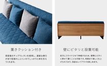 【&nbsp;シェニール&nbsp;らくらくカバー&nbsp;セット&nbsp;＜オークルイエロー＞&nbsp;】&nbsp;ソファ&nbsp;ソファベッド&nbsp;幅200&nbsp;ドロシー2&nbsp;ごろ寝ソファ&nbsp;＜ナチュラル×ブルー＞【モーブル】【大川家具】