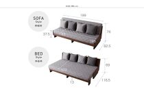 【&nbsp;シェニール&nbsp;らくらくカバー&nbsp;セット&nbsp;＜オークルイエロー＞&nbsp;】&nbsp;ソファ&nbsp;ソファベッド&nbsp;幅200&nbsp;ドロシー2&nbsp;ごろ寝ソファ&nbsp;＜ブラウン×ライトグレー＞【モーブル】【大川家具】