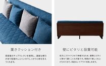 【&nbsp;シェニール&nbsp;らくらくカバー&nbsp;セット&nbsp;＜オークルイエロー＞&nbsp;】&nbsp;ソファ&nbsp;ソファベッド&nbsp;幅200&nbsp;ドロシー2&nbsp;ごろ寝ソファ&nbsp;＜ブラウン×ブルー＞【モーブル】【大川家具】