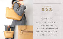 ファスナー開閉手提げ（トートバッグ）色・キャメル【革レザーバックバッグトートジップファスナー収納力大容量無地カジュアルビジネス大阪府門真市】