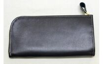 Ｌ型長財布（オール革・黒系）【革レザー財布Ｌ型長財布オール革小銭の出し入れスムーズカード入れ内側両サイド12枚収納内側にポケット革はやわらかめ大阪府門真市】