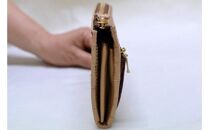 Ｌ型長財布（オール革・ベージュ系）【革レザー財布Ｌ型長財布オール革小銭の出し入れスムーズカード入れ内側両サイド12枚収納内側にポケット革はやわらかめ大阪府門真市】