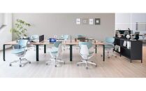 Mil5_コクヨチェアー　イング(ネイビー・本体白)／ラテラル・ホワイト／カーペット用（Wキャスター）　／在宅ワーク・テレワークにお勧めの椅子