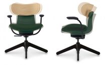 Mla3_コクヨチェアー　イングライフ(ディープグリーン)／背クッション・肘無し・フローリング用（Vキャスター）　／在宅ワーク・テレワークにお勧めの椅子