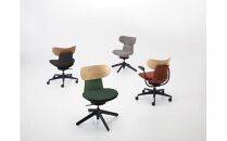 Mld3_コクヨチェアー　イングライフ(ディープグリーン)／背合板・肘つき・フローリング用（Vキャスター）　／在宅ワーク・テレワークにお勧めの椅子