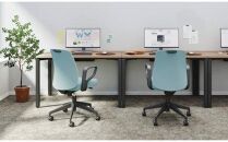 Men5_コクヨチェアー　エルア(ネイビー・本体黒)／肘なし／カーペット用（Wキャスター）　／在宅ワーク・テレワークにお勧めの椅子