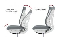 Mw02_コクヨチェアー　ウィザード4(ソフトグレー・本体白)／可動肘・アディショナルバック・フローリング用（Vキャスター）／在宅ワーク・テレワークにお勧めの椅子