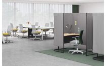 Mmm2_コクヨチェアー　モネット(ネイビー)／メッシュ・ホワイト／フローリング用（Vキャスター）　／在宅ワーク・テレワークにお勧めの椅子