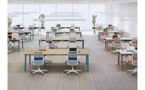 Mmm3_コクヨチェアー　モネット(バーシアンレッド)／メッシュ・ホワイト／フローリング用（Vキャスター）　／在宅ワーク・テレワークにお勧めの椅子