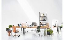 Mmm2_コクヨチェアー　モネット(ネイビー)／メッシュ・ホワイト／カーペット用（Wキャスター）　／在宅ワーク・テレワークにお勧めの椅子