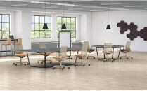 Mmc1_コクヨチェアー　モネット(ディープグリーン)／クッション・ベージュ／フローリング用（Vキャスター）　／在宅ワーク・テレワークにお勧めの椅子