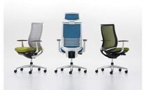 Mbh4_コクヨチェアー　ベゼル(リーフグリーン)／ヘッドレスト／フローリング用（Vキャスター）／在宅ワーク・テレワークにお勧めの椅子