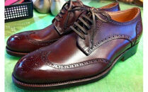 舶来カーフ外羽根ウイングチップ【革靴レザー舶来フルオーダーメイド竜田靴一人ひとりに合わせた足型（木型orプラスチック）あなただけの靴何十年大阪府門真市】