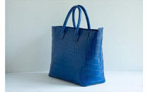 クロコダイルトートバッグL【クロコダイルトートバッグバッグ革注文後打ち合わせでクロコダイルの色と裏地の革の色と持ち手の長さ決定してから制作大阪府門真市】