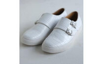 クロコダイルスニーカーダブルモンクストラップ【クロコダイル革靴レザーフルオーダーメイド竜田靴大阪府門真市】