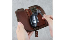 【色/ブラック】&nbsp;ラウンドファスナーキーケース&nbsp;本革&nbsp;レザー&nbsp;【革&nbsp;レザー&nbsp;大阪府&nbsp;門真市&nbsp;】