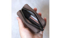 【色/グレー】&nbsp;tren(トレン)&nbsp;ミニポーチ&nbsp;本革&nbsp;レザー【&nbsp;TowaRe:［トワリ］&nbsp;本革&nbsp;レザー&nbsp;お中元&nbsp;お歳暮&nbsp;大阪府&nbsp;門真市&nbsp;】