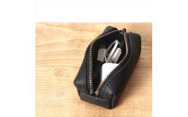 【色/ブラック】&nbsp;tren(トレン)&nbsp;ミニポーチ&nbsp;本革&nbsp;レザー【&nbsp;TowaRe:［トワリ］&nbsp;本革&nbsp;レザー&nbsp;お中元&nbsp;お歳暮&nbsp;大阪府&nbsp;門真市&nbsp;】