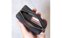 【色/ブラック】&nbsp;tren(トレン)&nbsp;ミニポーチ&nbsp;本革&nbsp;レザー【&nbsp;TowaRe:［トワリ］&nbsp;本革&nbsp;レザー&nbsp;お中元&nbsp;お歳暮&nbsp;大阪府&nbsp;門真市&nbsp;】