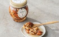356.ナッツの蜂蜜漬け4個セット｜蜂蜜 はちみつ 蜂蜜漬け ナッツ 甘い ヘルシー  朝食 ヨーグルト クラッカー くるみ アーモンド カシューナッツ マカデミアナッツ 鳥取県 北栄町 おすすめ 人気