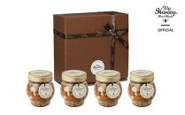 356.ナッツの蜂蜜漬け4個セット｜蜂蜜 はちみつ 蜂蜜漬け ナッツ 甘い ヘルシー  朝食 ヨーグルト クラッカー くるみ アーモンド カシューナッツ マカデミアナッツ 鳥取県 北栄町 おすすめ 人気