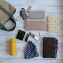 NUNUTOTO　ベージュ×モスグリーン　Sサイズ