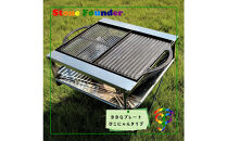 鋳物製 BBQプレート（Lサイズ） 枠板4枚セット ひこにゃんタイプ 石鋳テクノ