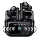 完全ワイヤレスイヤホン＜ブラック＞Bluetooth5.4&nbsp;液晶搭載ケース&nbsp;カナル型&nbsp;TWS&nbsp;片耳/両耳&nbsp;ENC&nbsp;ノイズリダクション&nbsp;ANC&nbsp;ノイズキャンセリング&nbsp;アンビエントサウンド&nbsp;マイク内蔵&nbsp;クリア&nbsp;高忠実度&nbsp;ステレオサウンド&nbsp;臨場感&nbsp;ミニサイズ&nbsp;超小型&nbsp;快適装着&nbsp;90日安心保証付き