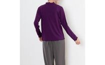レディースハイネックカットソー&nbsp;長袖&nbsp;パープル&nbsp;M