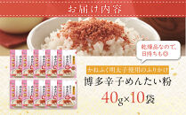 【最短3日発送】博多辛子めんたい粉 かねふく明太子使用のふりかけ (40g入×10袋)常温保存 井口食品 いのくち  常温 明太子 アレンジ  時短 料理 めんたいこ