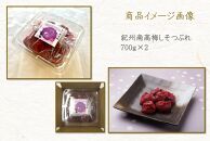 ご家庭用&nbsp;大容量&nbsp;紀州南高梅&nbsp;しそ漬&nbsp;つぶれ&nbsp;塩分約15％&nbsp;700g×2&nbsp;［YM16］