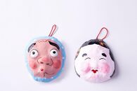 【セット】【博多張子】お面ひょっとこ＆お多福