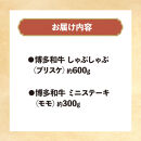 博多和牛　しゃぶしゃぶ＆ミニステーキ　Cセット
