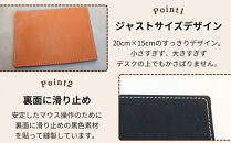 革の暖かみを味わうマウスパッド【ブラック】 博多革工房 Japlish | ジャプリッシュ