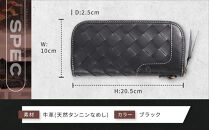 【デグナー】バスケットジップウォレット [SFW-9] ブラック［ 京都 八王子 財布 革 天然 おしゃれ 人気 おすすめ 革財布 ジップタイプ レザー バイカー バイク ブランド メーカー ギフト プレゼント 通販 送料無料 ふるさと納税 ］