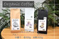 【福岡高砂】AND THE SOIL.オーガニックコーヒー豆GUA/MEX/PER　中煎り各100g(合計300ｇ)