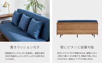 【&nbsp;シェニール&nbsp;らくらくカバー&nbsp;セット&nbsp;＜コーラルピンク＞&nbsp;】&nbsp;ソファ&nbsp;ソファベッド&nbsp;幅180&nbsp;エスタート&nbsp;ごろ寝ソファ&nbsp;＜ヴィンテージナチュラル×ネイビー＞【モーブル】【大川家具】