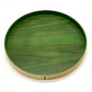 ［リーフグリーン］木製&nbsp;お盆&nbsp;曲げわっぱ&nbsp;カラー丸盆&nbsp;まげわっぱ&nbsp;紀州漆器［YS146］