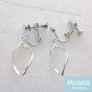 〈母の日ギフト〉シルバーオーバルツイストイヤリングネックレスセット