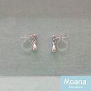 〈母の日ギフト〉シルバーティアドロップノンホールピアス(イヤリング）＆ネックレス