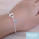 〈母の日ギフト〉【Crystal Baby Blue】シンプルボールブレスレット