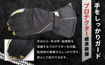 【デグナー】ガントレットグローブ [WG-43] ブラックーイエロー ＜Mサイズ＞［ 京都 八王子 グローブ 手袋 革 天然 おしゃれ 人気 おすすめ 革手袋 レザー バイカー バイク ブランド メーカー ギフト プレゼント 通販 送料無料 ふるさと納税 ］
