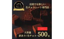 大容量 訳あり 生チョコレート 500g ビター