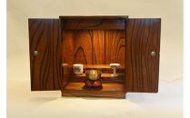 仙台箪笥　仏壇S　拭き漆【伝統 工芸品  手仕事 職人 仙台】