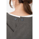 【ワイン】丸襟パイピングリボン割烹着